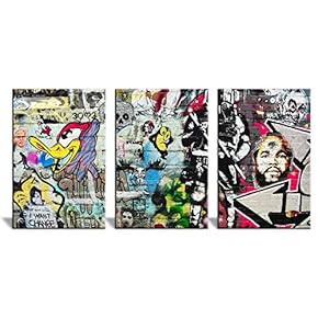 3 Panel Triptych Street Graffiti Series Woody The...