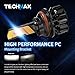 TECHMAX 9007 LED Headlight Bulb,HB5 12000Lm 6500K Xenon White Conversion Kit of 2