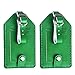 Luggage Tags,Business Card Holder 2pcs/set Travel ID Bag Tags Green