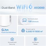 TP-Link Deco PX50 3-Pack AX3000 WiFi 6 Mesh System Powerline Extender G.hn view 3