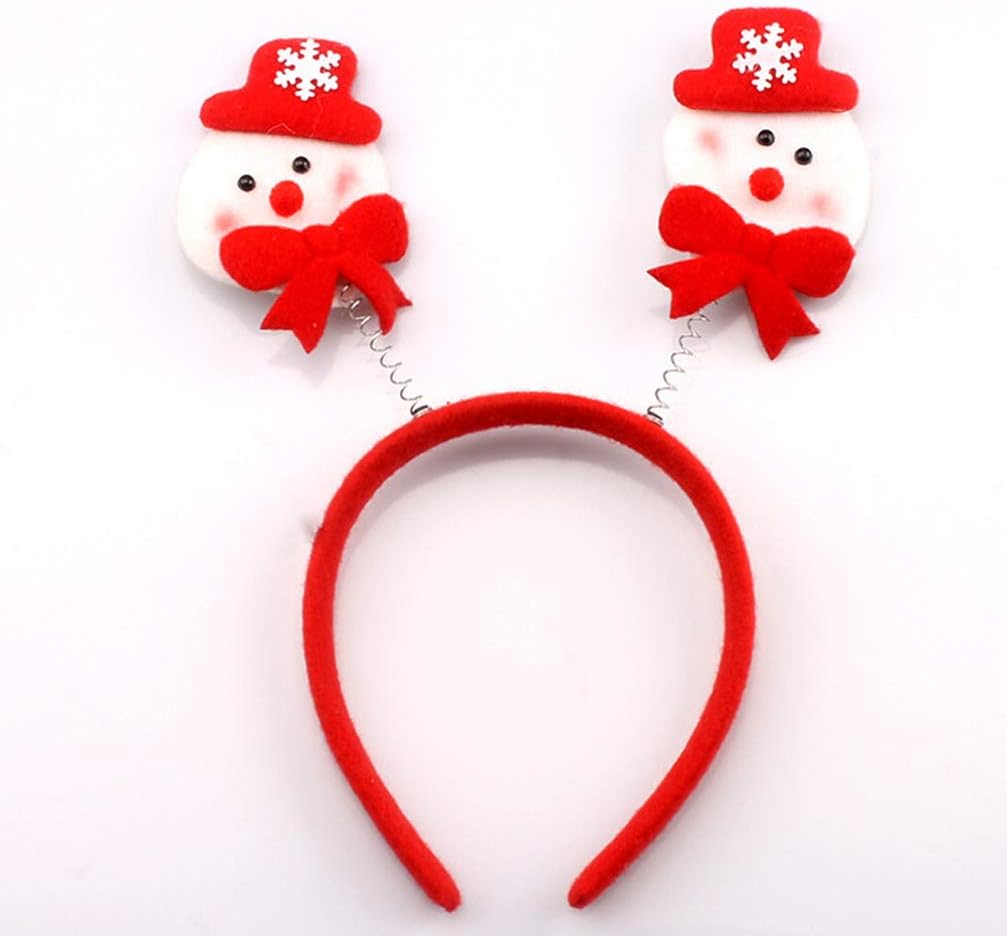 Lurrose 8pcs Christmas Head Boppers Santa Snowman Reindeer Antler Xmas Tree Gloves Decoration Headbands Hair Accessories for Christmas Party Favors - Image 4