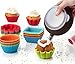 Kid Baking Set 24 Baking Muffin Molds Silicone Cupcake Liners + Corer Plunger + Cake Decorating Kit Bag Pen + 5 Icing Tips by Maxi Nature