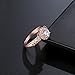 JUST N1 Womens Jewelry 18k Rose Gold Plated Vintage Wedding Engagement Jewelry Ring Christmas Gift