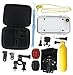 NUJIA iPhone 6 6s Plus Waterproof Case with 170° Wide Angle Lens Perfect for Swimming, Boating, Fishing, Skiing Compatible with GoPro Adapter (GoPro Set for iPhone 6/6s Plus)