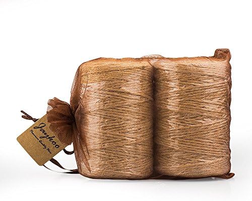 Jaykoo Natural Colored Jute Twine Gift Twine Packing Rope String for DIY Crafts Gardening Lawn Care Art Wrapping Decorations 3 Ply 328 Feet pack 2