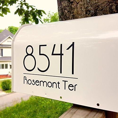 Two sets of Modern Style Mailbox Address Decals