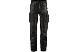 HJINGSUN Leather Pants for Men Baggy Goth Sweatpants with Cargo Pockets Slim Skinny Faux Leather Pants Trousers