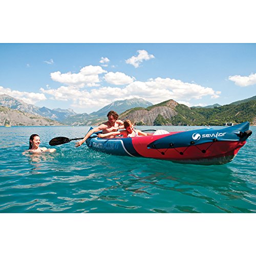 Sevylor Tahiti Plus 2+1 Man Canadian Canoe Inflatable Sea Kayak, 361 x