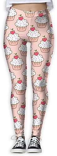 NK1TR Womans Sweet Cherry Cupcake Elastic Waist Pencil Yoga Pants Yoga Leggings
