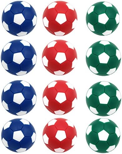Goutoports Table Soccer Foosballs Replacements Mini Soccer Balls - Set of 12 (Deep Color Balls)