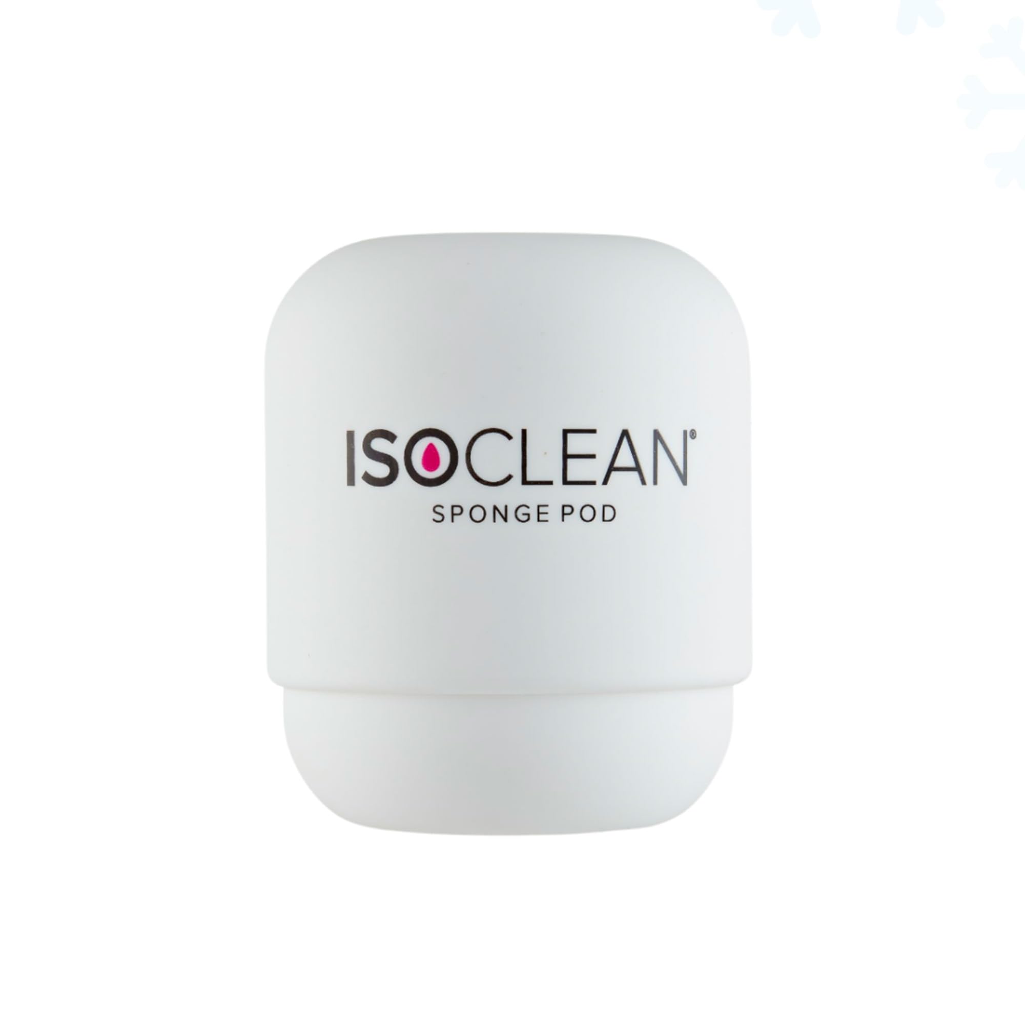 ISOCLEAN Cosmetic Makeup Sponge Pod, Practical Storage Container for Makeup Sponges and Blenders, Soft Silicone Carrying Case with Ventilation to protect Makeup Accessories - White