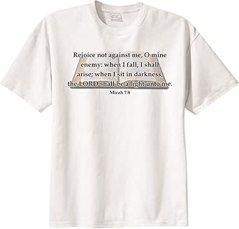 Amazon.com: Bibleshirts Micah 7:8 Short Sleeve T-Shirt : Clothing, Shoes &  Jewelry