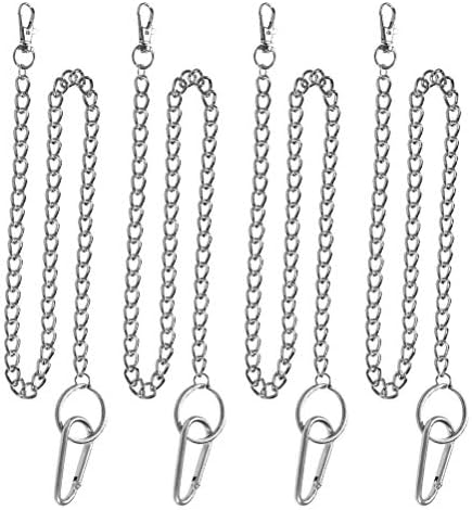 Idealeben ウォレットチェーン 4本入り 49cm カラビナ付き キーチェーン 財布チェーン 鍵チェーン 紛失