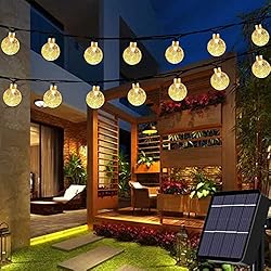UPOOM Solar String Lights Outdoor 24FT 50LED