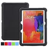 Poetic Samsung Galaxy Tab Pro 10.1 Case [TURTLE SKIN Series] - Rugged Silicone Case for Samsung Galaxy Tab Pro TabPRO 10.1 (SM-T520 / SM-T525) Black (3-Year Manufacturer Warranty from Poetic)