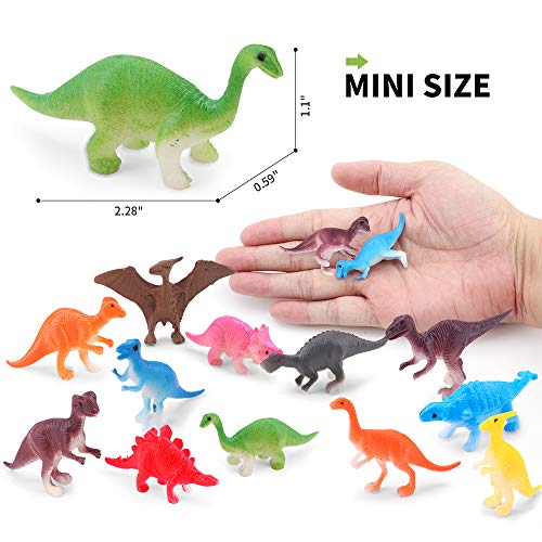 Amy & Benton Dinosaur Cupcake Toppers Party Favors Mini Dinosaurs Figure Toy 72PCS for Kids Birthday Pinata Fillers 2-3 Inches