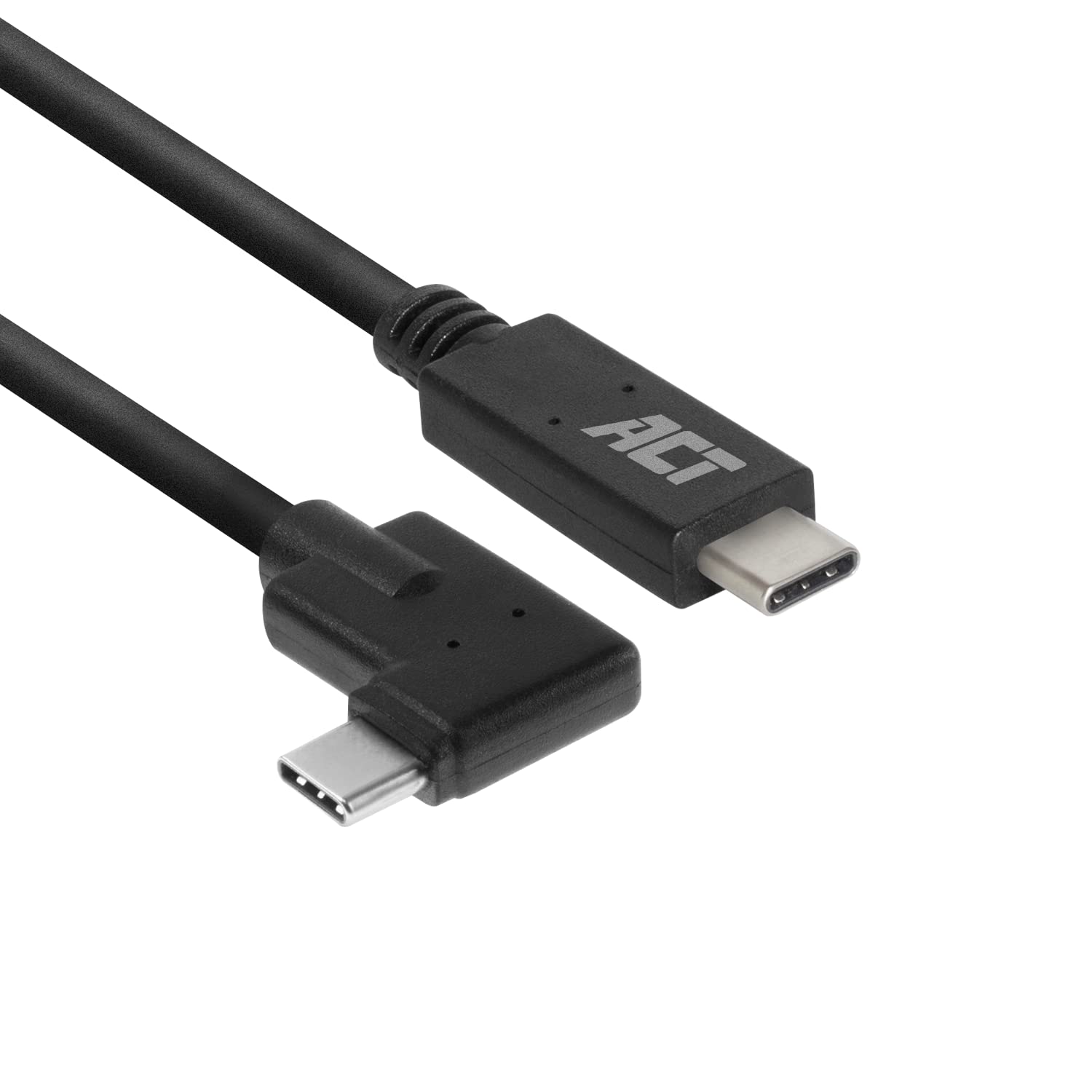 ACT Right Angle USB C Cable 2m, 90 Degree Cable USB 3.0, PD 60W USB C Cable Fast Charging, 5Gbps Data Speed – AC740707