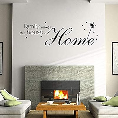 Adhesivo De Pared Carta Familiar Cita Vinilo Extraible Arte Mural