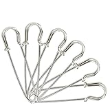 Pistha Safety Pins 20 PCS 2 Inch Silver Ton Brooches for Blankets, Skirts, Kits, Knitted Fabric and Crafts