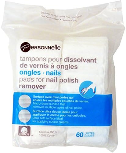 60 Count Cotton Pads for Polish Remover (Pack Of 48)