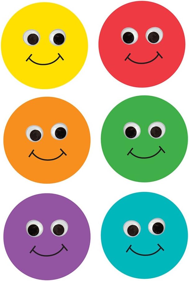 Hygloss Products, Inc 33710 Happy Multi-Color Smiley Face Classroom Accents – Creative Teaching Resources – 6 Inches, 30 Pack: Arts, Crafts & Sewing
