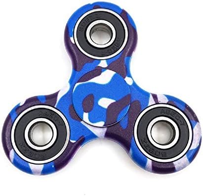 Fidget Spinner,Tutent Camouflage Hand Spinner Anti-Anxiety Tri-Spinner Fidget Toy With Stainless Steel Bearing,12 colors for your choice (#1)