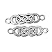 JGFinds Celtic Infinity Twist, Antiqued Silver Tone Jewelry Connector, 45 Pack (22mm x 6mm)