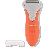 Kokoline Women's Electric Razor & Trimmer,Wet Dry Painless Shaver for Legs,Bikini, Underarms, Hypoallergenic Foil Shaver with Bikini Trimmer,Cordless Waterproof for Shower Travel Gift,orange/UH7T