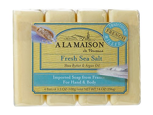 A La Maison Soap Bars, Fresh Sea Salt, Value Pack 3.5 oz, 4 Count