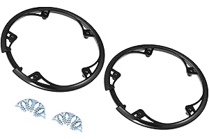 INFINAUTO 2pcs 48 Teeth 10cm 5 Holes Bicycle Bike Crankset Chain Wheel Cover Protection Chain Wheel Protective Cover Black St