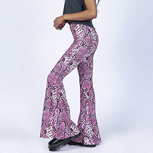 51ODjuVdWdL OUFour Mujeres Cuerno Pantalones Moda Piel de Serpiente Impresión Pantalón Cintura Alta Largo Pants OUFour Mujeres Cuerno Pantalones Moda Piel de Serpiente Impresión Pantalón Cintura Alta Largo Pants - Imagen 4