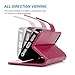 iPhone SE 5S 5G Case- MOLLYCOOCLE Natural Luxury Hot Pink Stand Wallet Purse Credit Card ID Holders Magnetic Design Flip Folio TPU Soft Bumper PU Leather Ultra Slim Fit Cover for iPhone SE 5S 5
