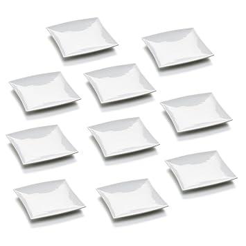 10er Set - Teller 18 cm / EAST MEETS WEST / White Basics / Maxwell & Williams / Speiseteller