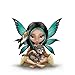 The Hamilton Collection Moonheart, The Spirit of Strength Wolf and Fairy Fantasy Art Figurine