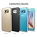 Ringke [Slim] Compatible with Galaxy S6 Case Lightweight & Thin Cover with Screen Protector [Snug-Fit] Advanced Side to Side Edge Coverage Superior Coating PC Hard Skin for Samsung Galaxy S6 - Black