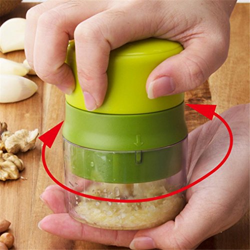 Highpot Garlic Chopper Cutter Pressing Slicer Peeler Dicer Shredders Kitchen Cooking Tools (Green)