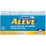 Aleve Caplets with Naproxen Sodium, 220mg (NSAID) Pain Reliever/Fever Reducer, 150 Count