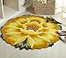 Luk Oil Sunflower Round Rug Mats Flowers Round Rugs Yellow Flowers Round the Bedroom Carpet 35.43-inch By 35.43-inch (Yellow)