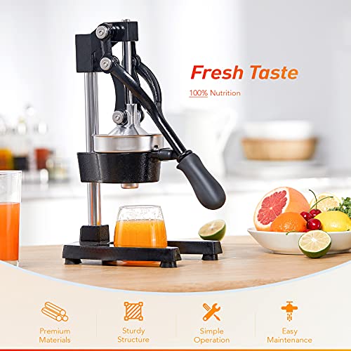 COZ Hand Press Juicer Machine, Manual Orange Juicer and Professional Citrus Juicer for Orange