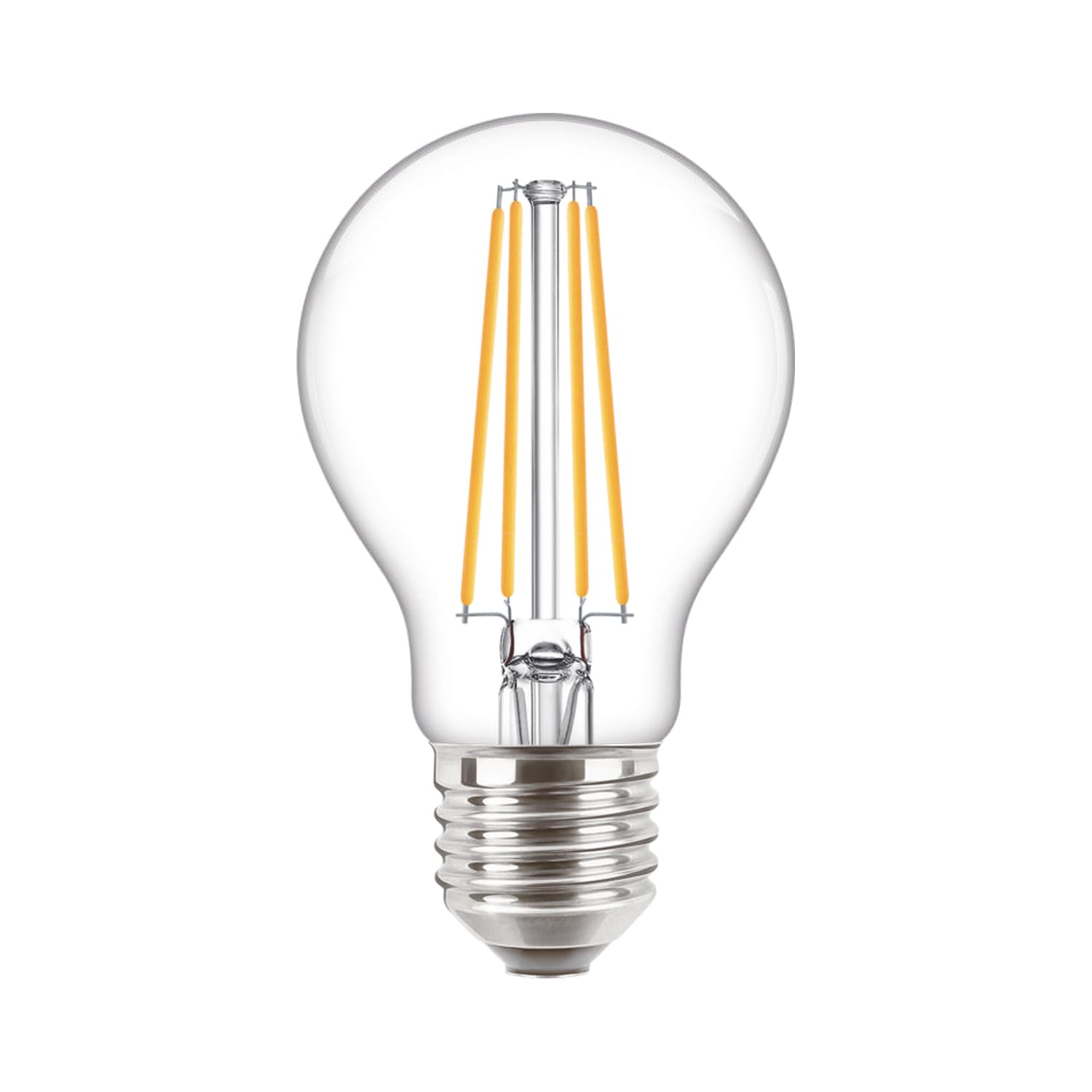Philips CorePro LED A60 Light Bulb 7W 60W Equivalent E27 Edison Screw 2700K Warm White Clear Glass, Non-Dimmable Energy Saving GLS Lamp for Home, Office & Hospitality Lighting Applications