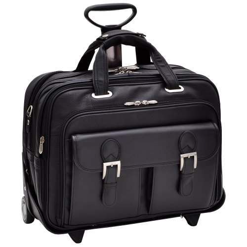 Siamod CERESOLA 46005 Black Checkpoint-Friendly 17" Detachable-Wheeled Laptop Case