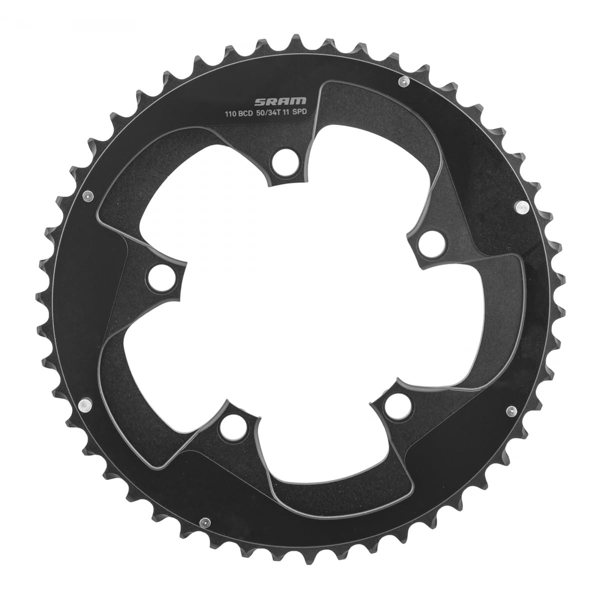 SRAM CRING ROAD RED 11S 50T 110 AL5 BTBLK