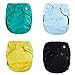 Thank u Mom Pocket Newborn Cloth Diapers for Less Than 12pounds Baby 4 Pack (Nature Colors1)