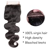 Msbeauty Free Part Lace Closure Body Wave Virgin Brazilian Hair 4