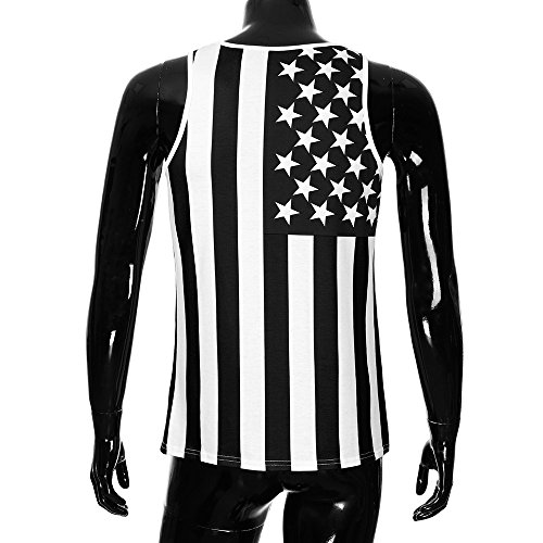Mens Skull 3D Graphic Printed Slim Tank Top Cool Muscle Sveless Tees Workout US Flag Shirt Blouse Vest