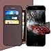 iPhone 6/6S Plus Leather Wallet Case with Cards Slot and Metal Magnetic, Slim Fit and Heavy Duty, TAKEN DIRECT Plastic Flip Case/Cover with Rubber Edge, for Women, Men, Boys, Girls, 5.5 Inch Coffee