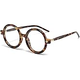 JOVAKIT Retro Round Blue Light Glasses for Women Men Fashion 90s Round Frame Glasses Style Computer Eyeglasses