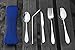 Sharkleap 5 Pieces Stainless Steel Utensil Set with Neoprene Case | Lightweight Cutlery Kit for School, College, Work, Camping and Other Outdoor Activities