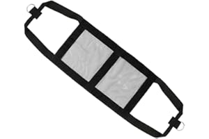 PERSELOSO Adjustable Black Livestock Weighing Sling with Heavy Duty Nylon Strap and Metal Buckle for Small