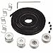 Wangdd22 2pcs GT2 Pulley 20 Teeth Bore 5mm + 5m GT2 Timing Pulley Belt + 2pcs Idler +4pcs Belt Locking Spring for 3D printer RepRap